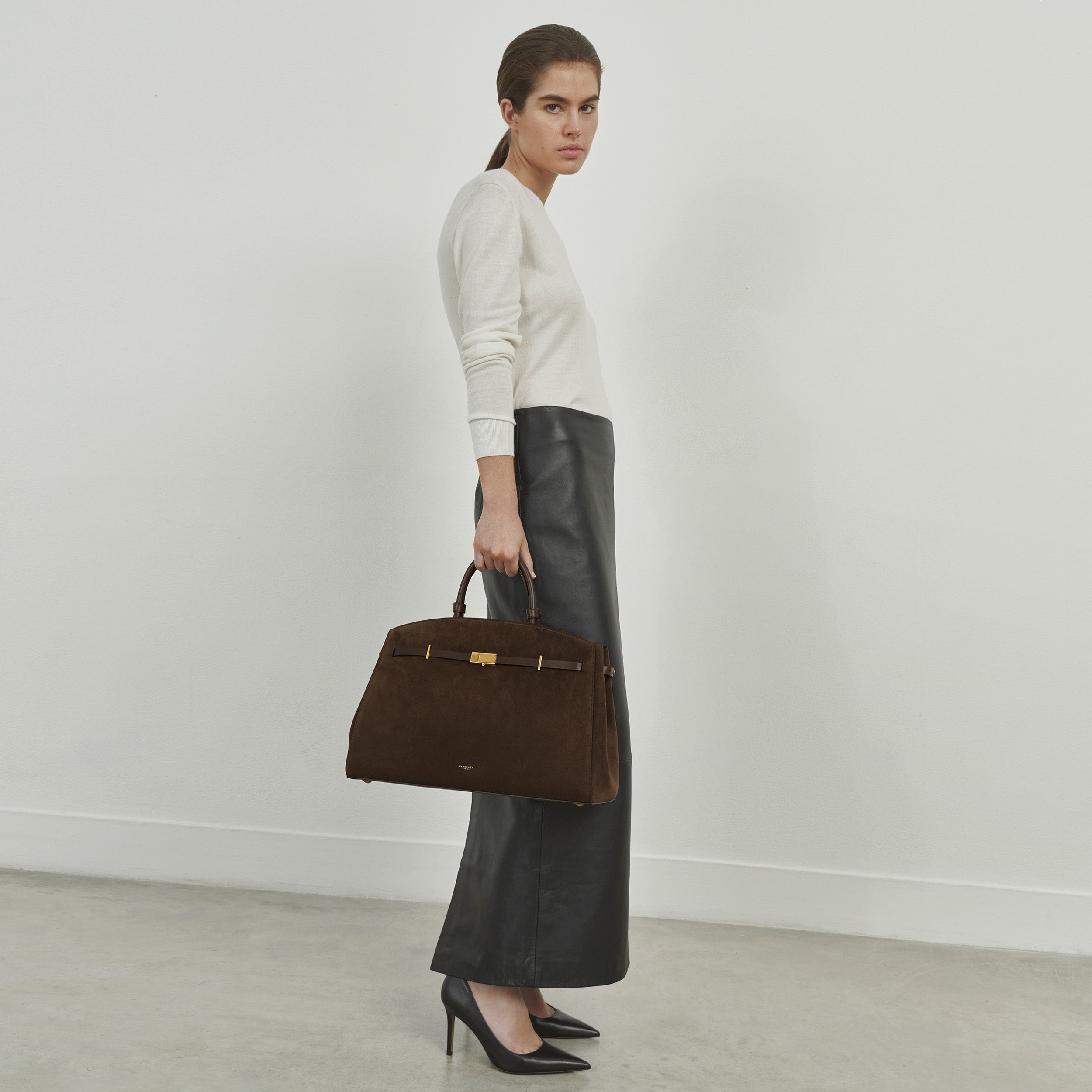 DeMellier The Hudson mocha suede & mocha smooth