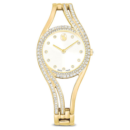 Swarovski Hyperbola Bangle Watch Swiss Made Metal Bracelet Gold Tone Gold-Tone Finish SW5754534
