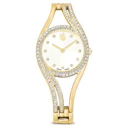 Swarovski Hyperbola Bangle Watch Swiss Made Metal Bracelet Gold Tone Gold-Tone Finish SW5754534