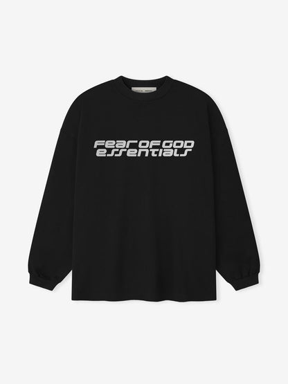 Essentials Ponte 90S Long Sleeve Tee Vintage Black
