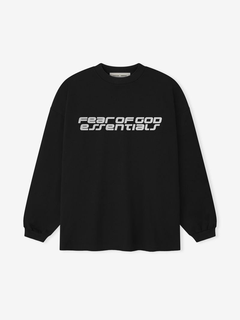 Essentials Ponte 90S Long Sleeve Tee Vintage Black