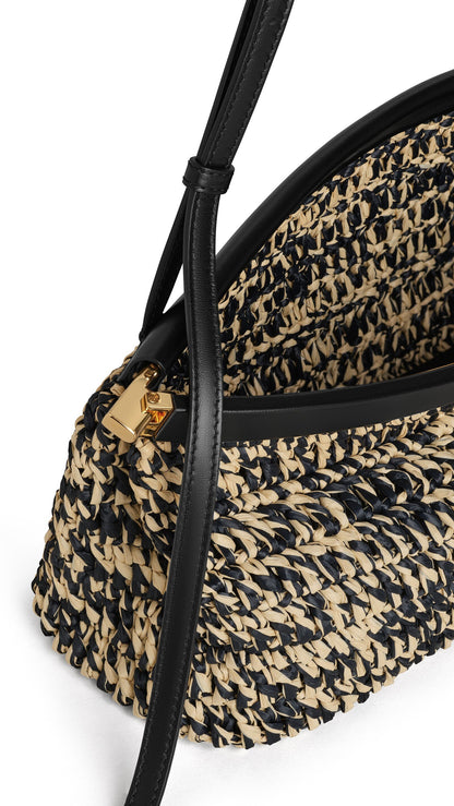 Alaïa Le Click East West Medium Bag In Raffia