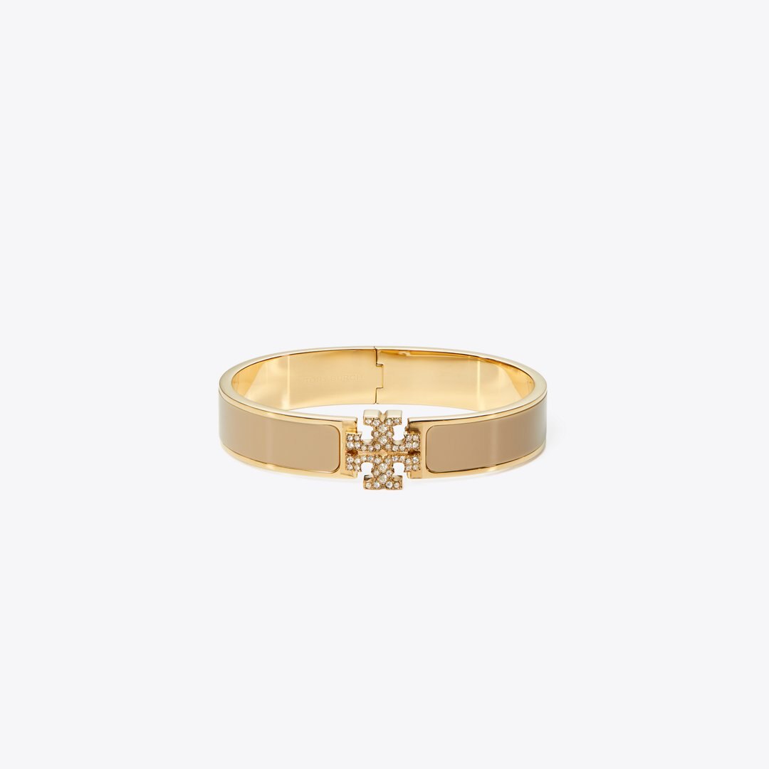 Tory Burch Icon Bracelet Tory Gold / Tan / Crystal