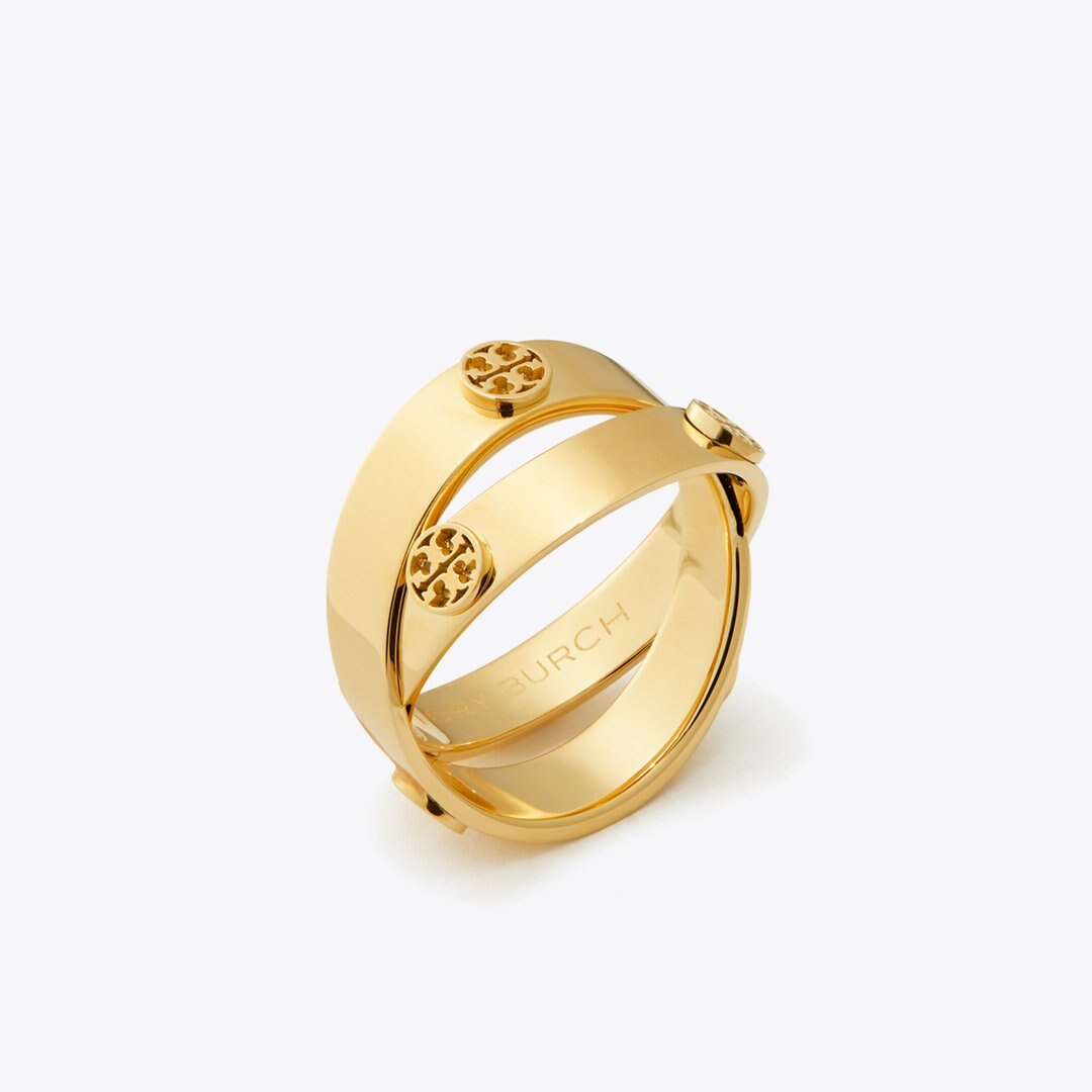 Tory Burch Icon Double Ring Tory Gold