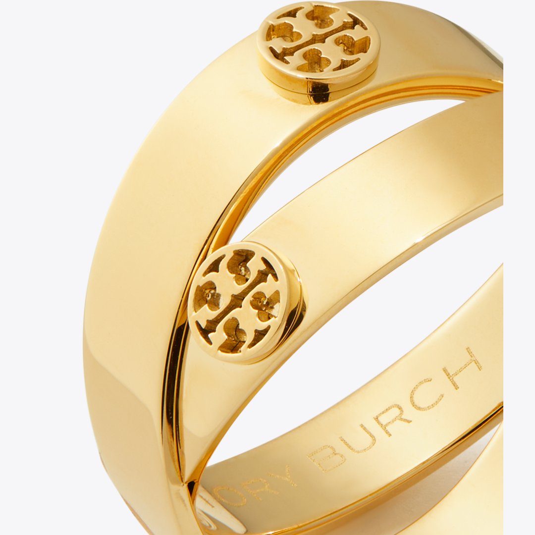 Tory Burch Icon Double Ring Tory Gold