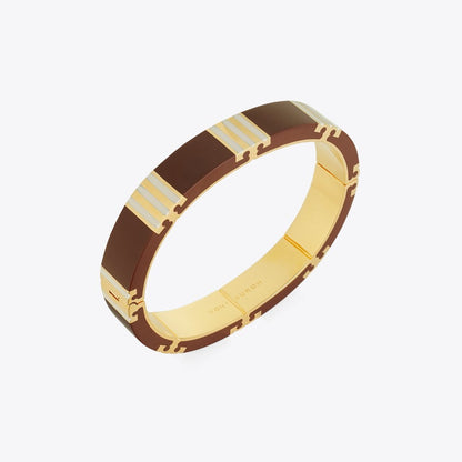 Tory Burch Icon Enamel Bracelet Tory Gold / Burgundy / Pink