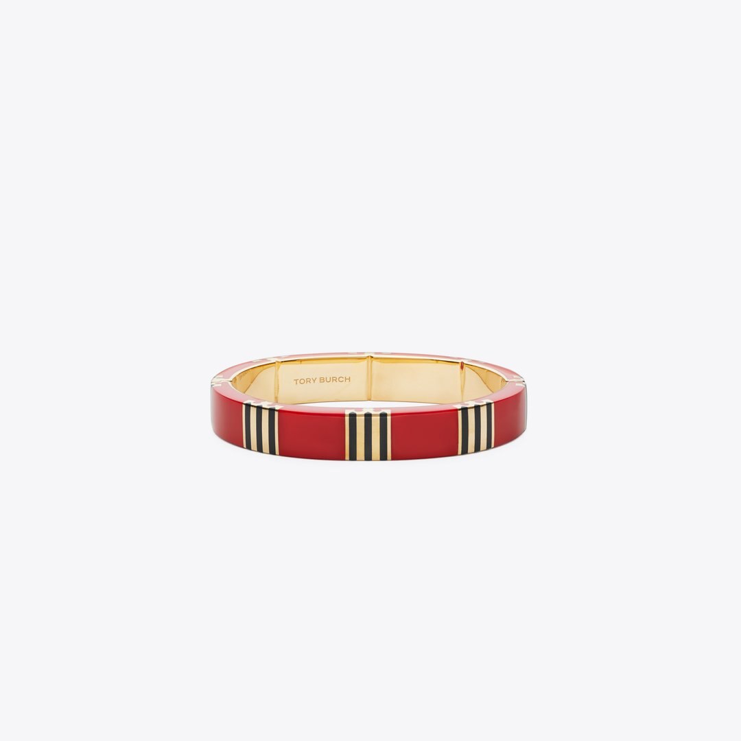 Tory Burch Icon Enamel Bracelet Tory Gold / Red / Navy