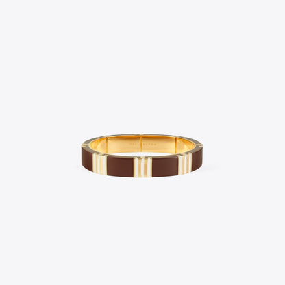Tory Burch Icon Enamel Bracelet Tory Gold / Burgundy / Pink