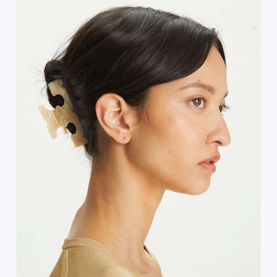 Tory Burch Icon Hair Clip Black