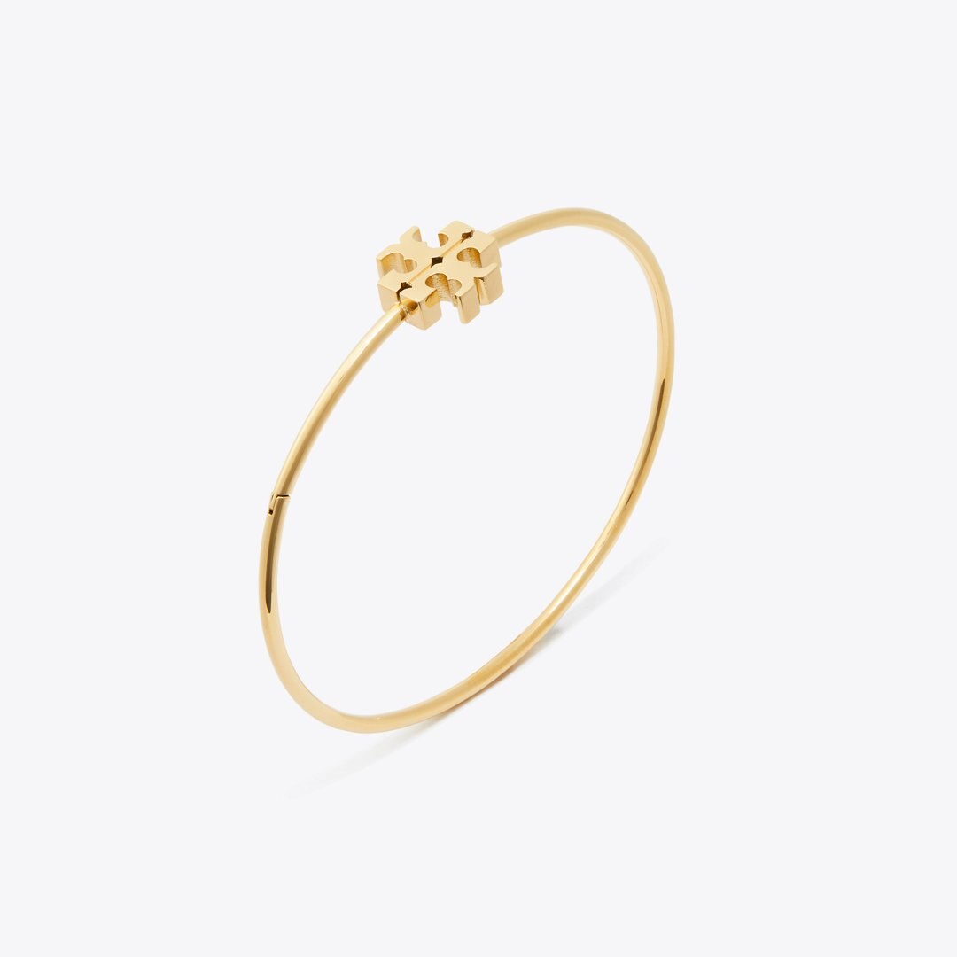 Tory Burch Icon Hinged Cuff Tory Gold