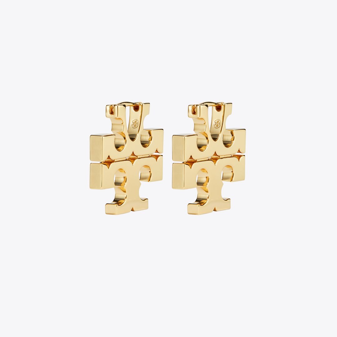 Tory Burch Icon Hoop Earrings Tory Gold