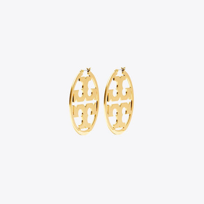 Tory Burch Icon Hoop Earrings Tory Gold
