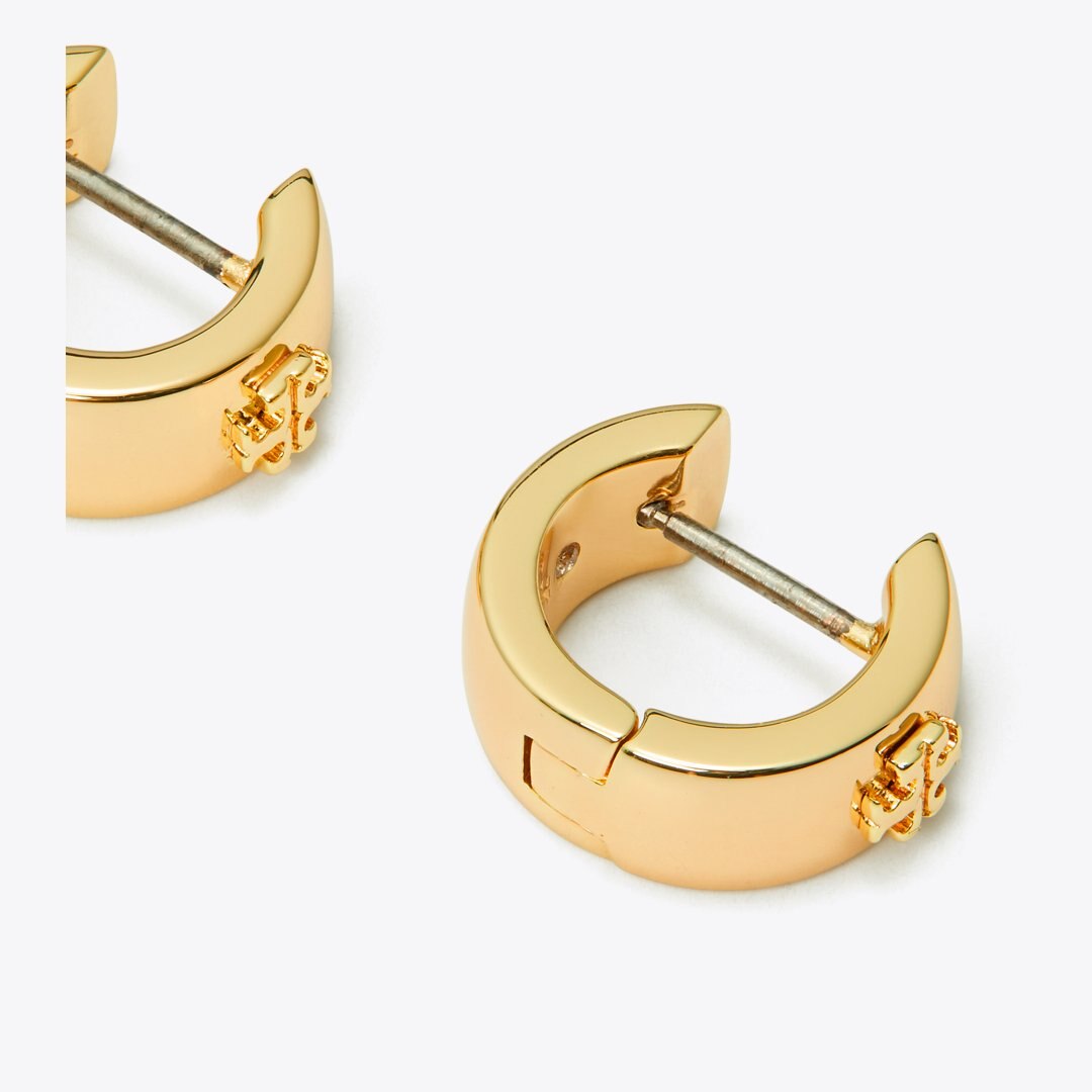 Tory Burch Icon Huggie Earrings Tory Gold