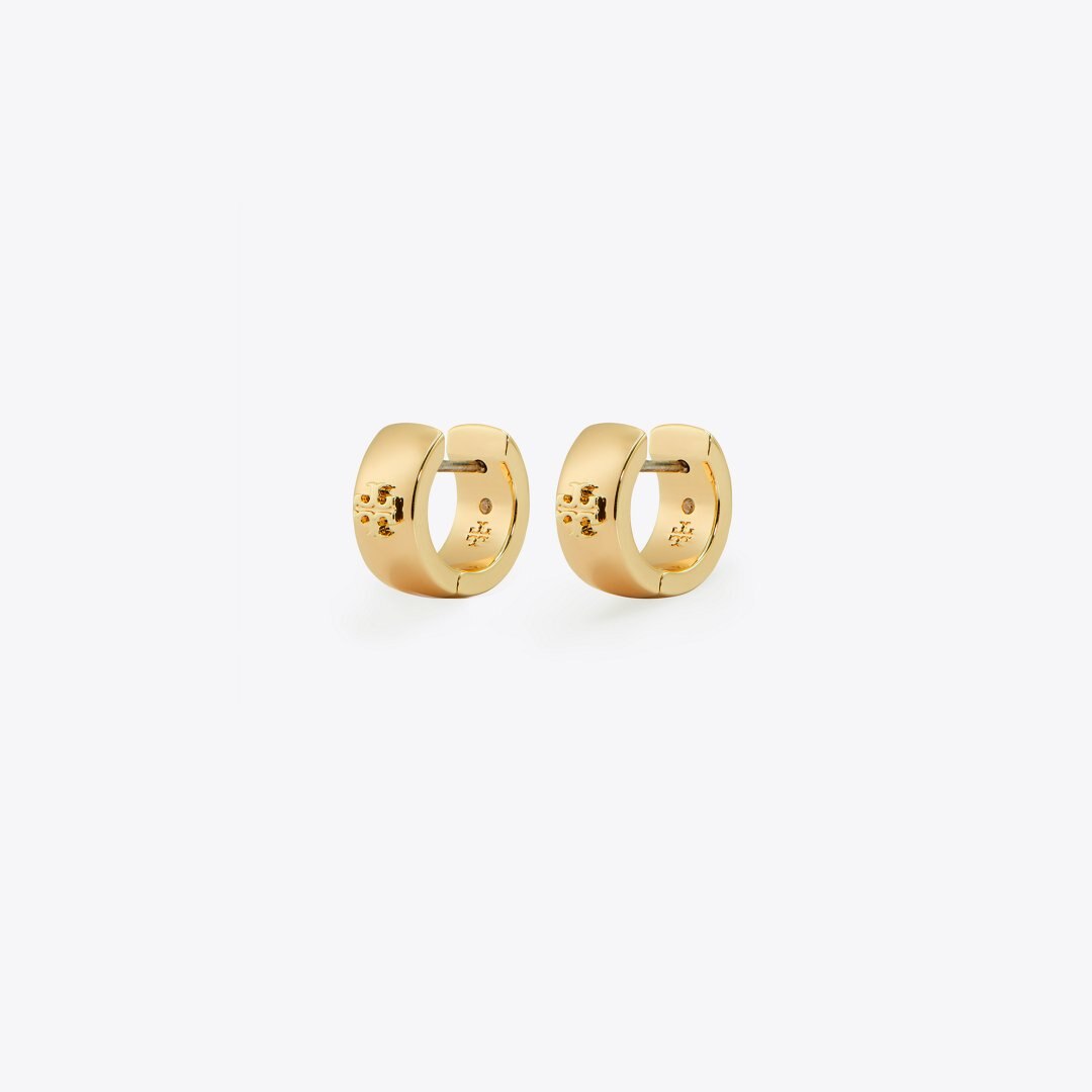 Tory Burch Icon Huggie Earrings Tory Gold