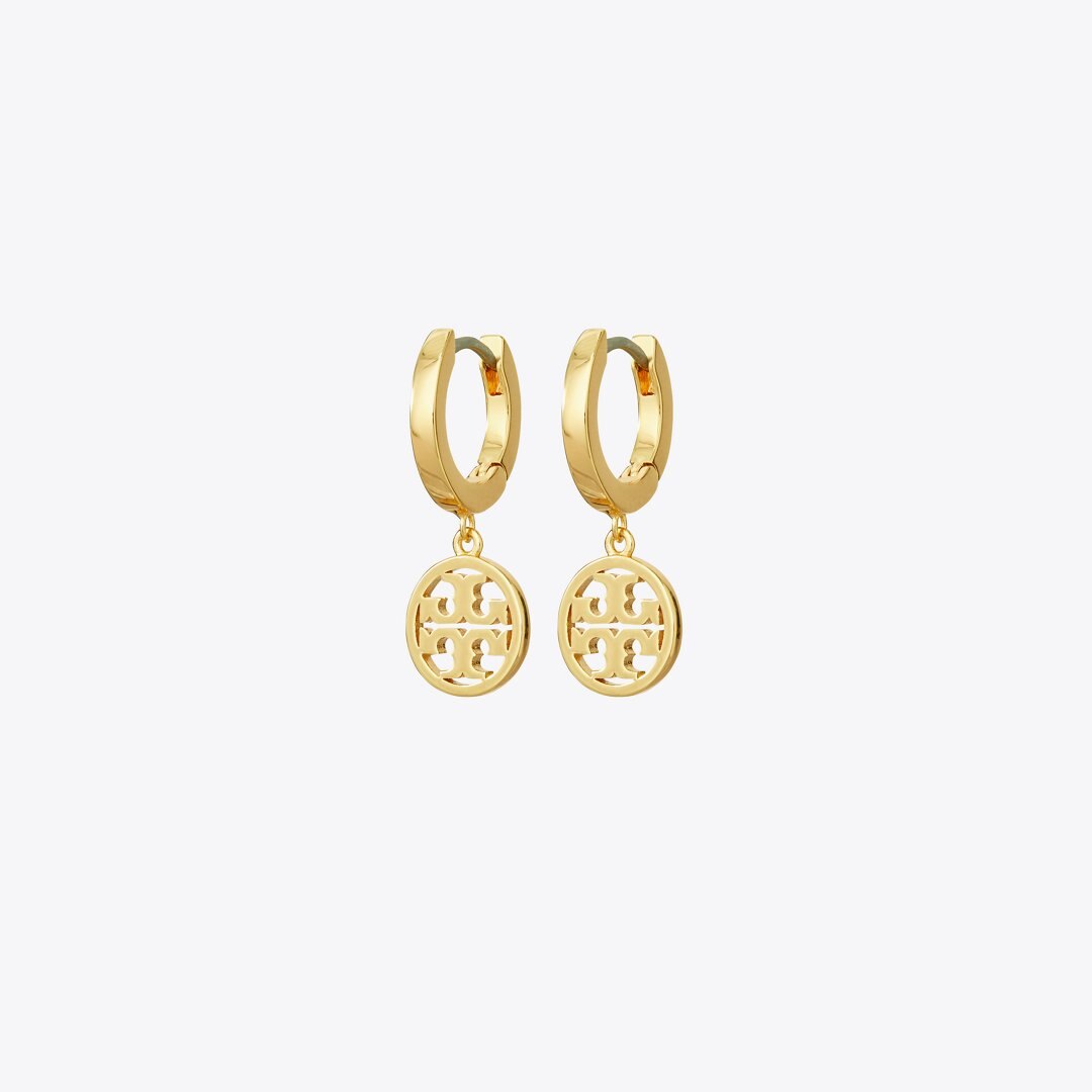Tory Burch Icon Huggie Hoop Earrings Tory Gold
