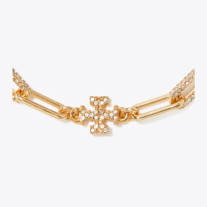 Tory Burch Icon Pav Chain Bracelet Tory Gold / Crystal