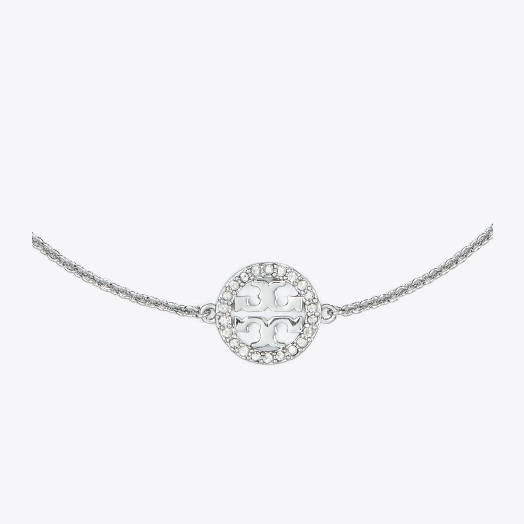 Tory Burch Icon Pav Chain Bracelet Tory Silver / Crystal