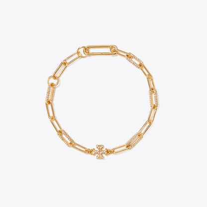 Tory Burch Icon Pav Chain Bracelet Tory Gold / Crystal