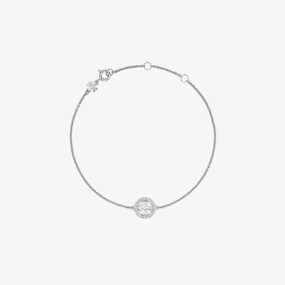 Tory Burch Icon Pav Chain Bracelet Tory Silver / Crystal