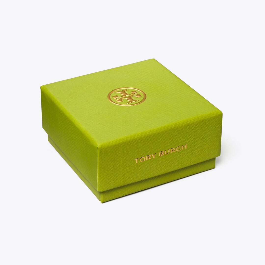 Tory Burch Icon Pav Necklace and Earring Set Tory Gold / Crystal