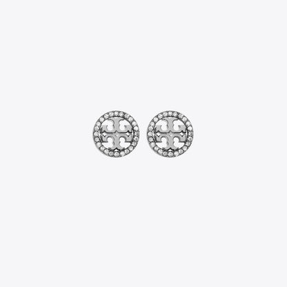 Tory Burch Icon Pav Necklace and Earring Set Tory Silver / Crystal
