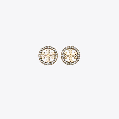 Tory Burch Icon Pav Necklace and Earring Set Tory Gold / Crystal