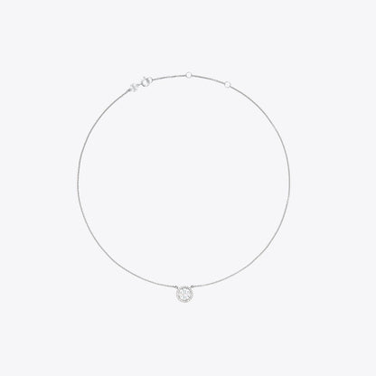 Tory Burch Icon Pav Pendant Necklace Tory Silver/Crystal
