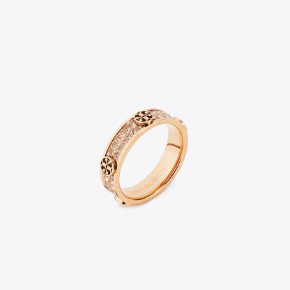 Tory Burch Icon Pav Ring Rose Gold / Pink