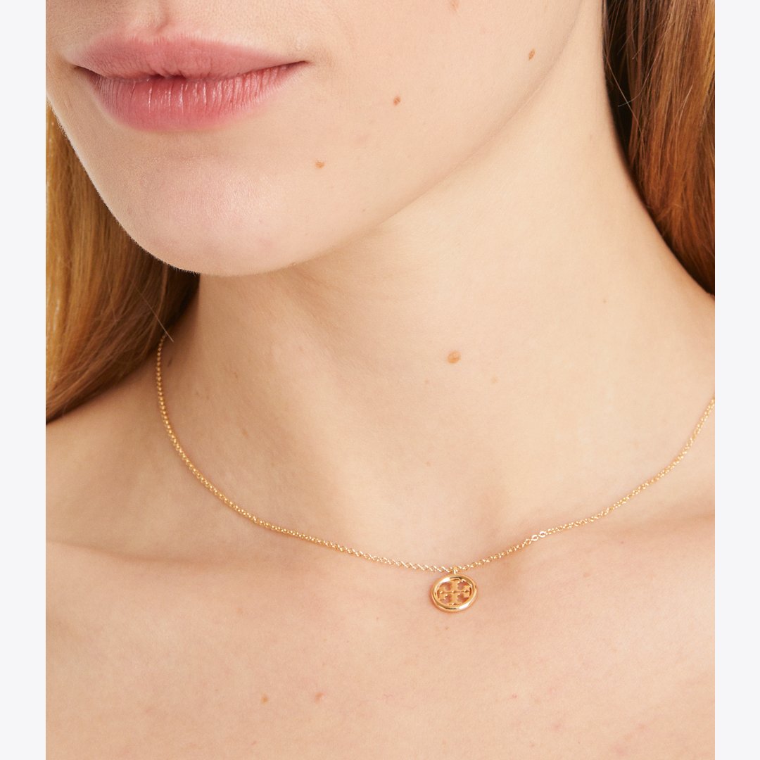 Tory Burch Icon Pendant Necklace Tory Gold