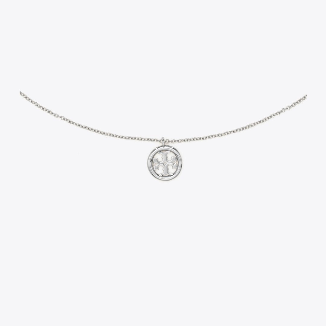 Tory Burch Icon Pendant Necklace Tory Silver