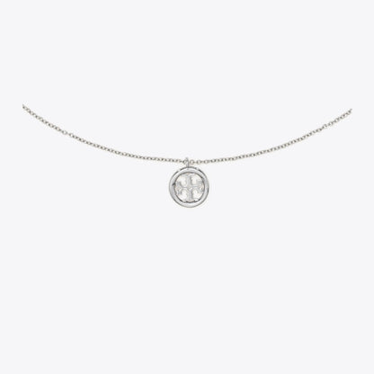 Tory Burch Icon Pendant Necklace Tory Silver