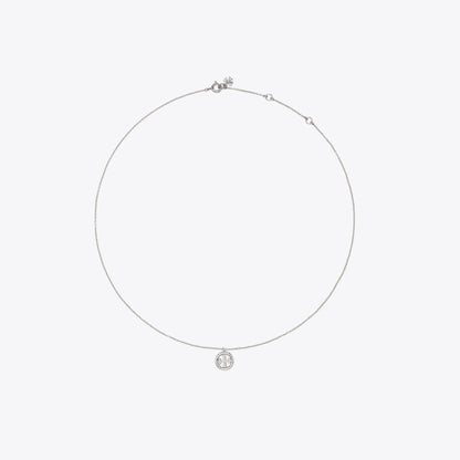 Tory Burch Icon Pendant Necklace Tory Silver