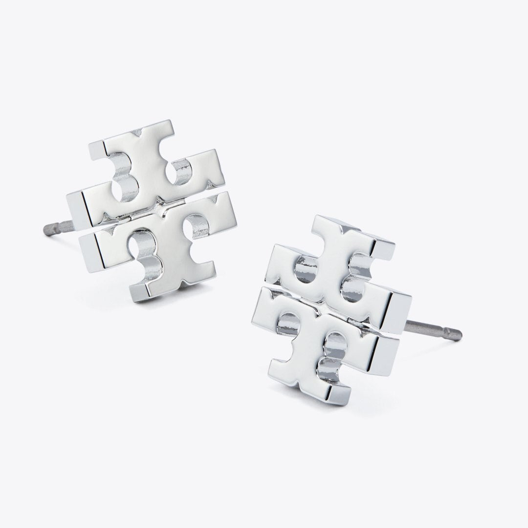 Tory Burch Icon Stud Earrings Tory Silver