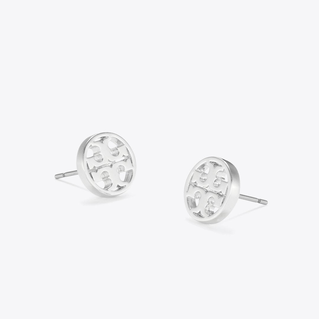 Tory Burch Icon Stud Earrings Tory Silver