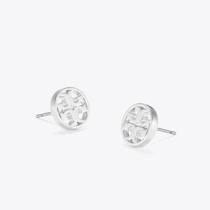 Tory Burch Icon Stud Earrings Tory Silver