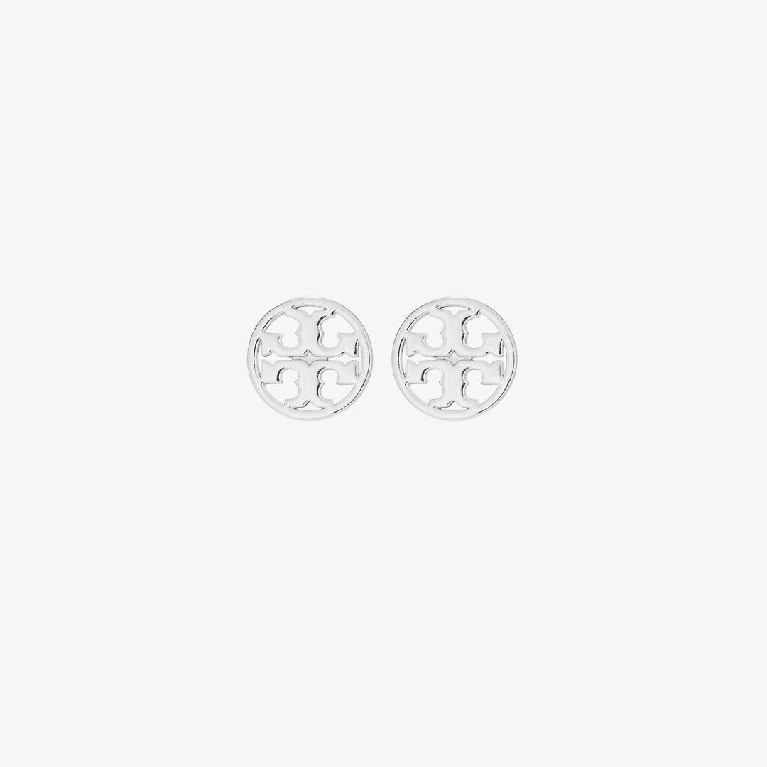 Tory Burch Icon Stud Earrings Tory Silver