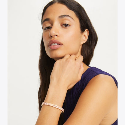 Tory Burch Icon T Monogram Hinge Bracelet Tory Gold / New Ivory