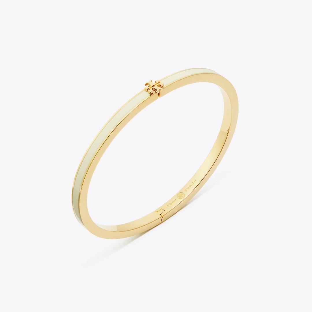 Tory Burch Icon Thin Enamel Bracelet Tory Gold / New Ivory