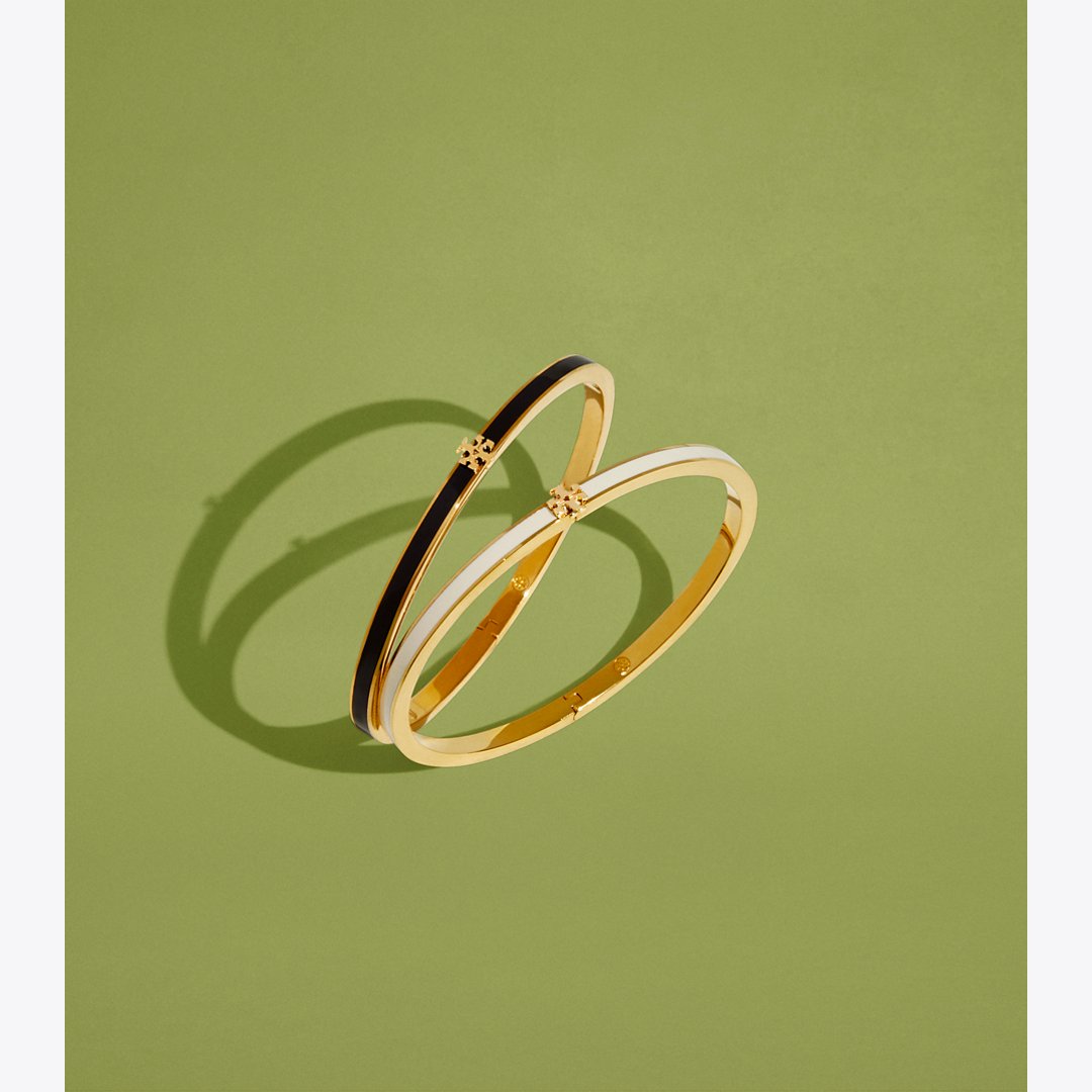 Tory Burch Icon Thin Enamel Bracelet Tory Gold / New Ivory