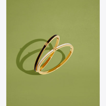 Tory Burch Icon Thin Enamel Bracelet Tory Gold / New Ivory