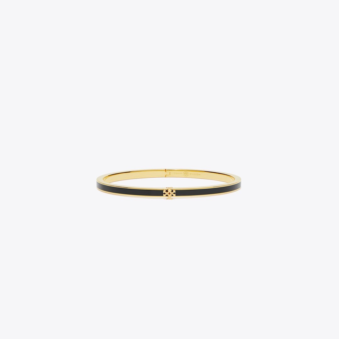 Tory Burch Icon Thin Enamel Bracelet Tory Gold / Black