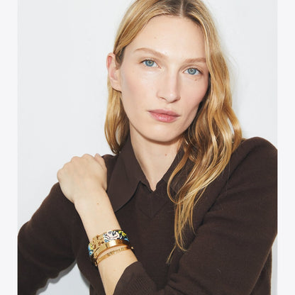 Tory Burch Icon Wide Bracelet Tory Gold / Acrobats Pink