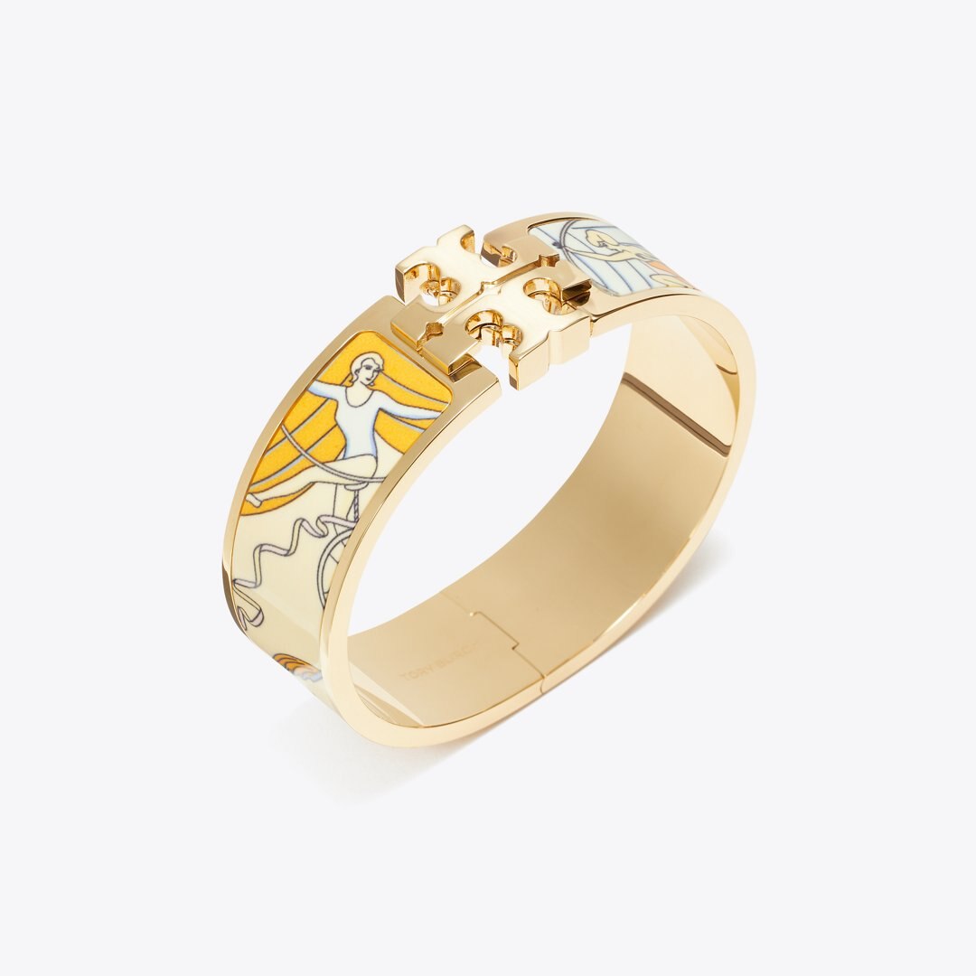 Tory Burch Icon Wide Bracelet Tory Gold / Acrobats Pink