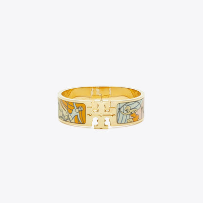 Tory Burch Icon Wide Bracelet Tory Gold / Acrobats Pink