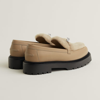  Hermes Icone Loafer Beige Lin
