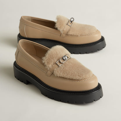  Hermes Icone Loafer Beige Lin