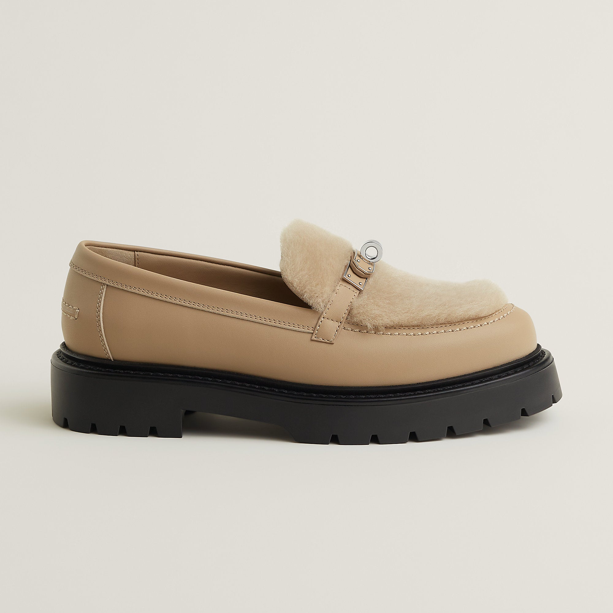  Hermes Icone Loafer Beige Lin