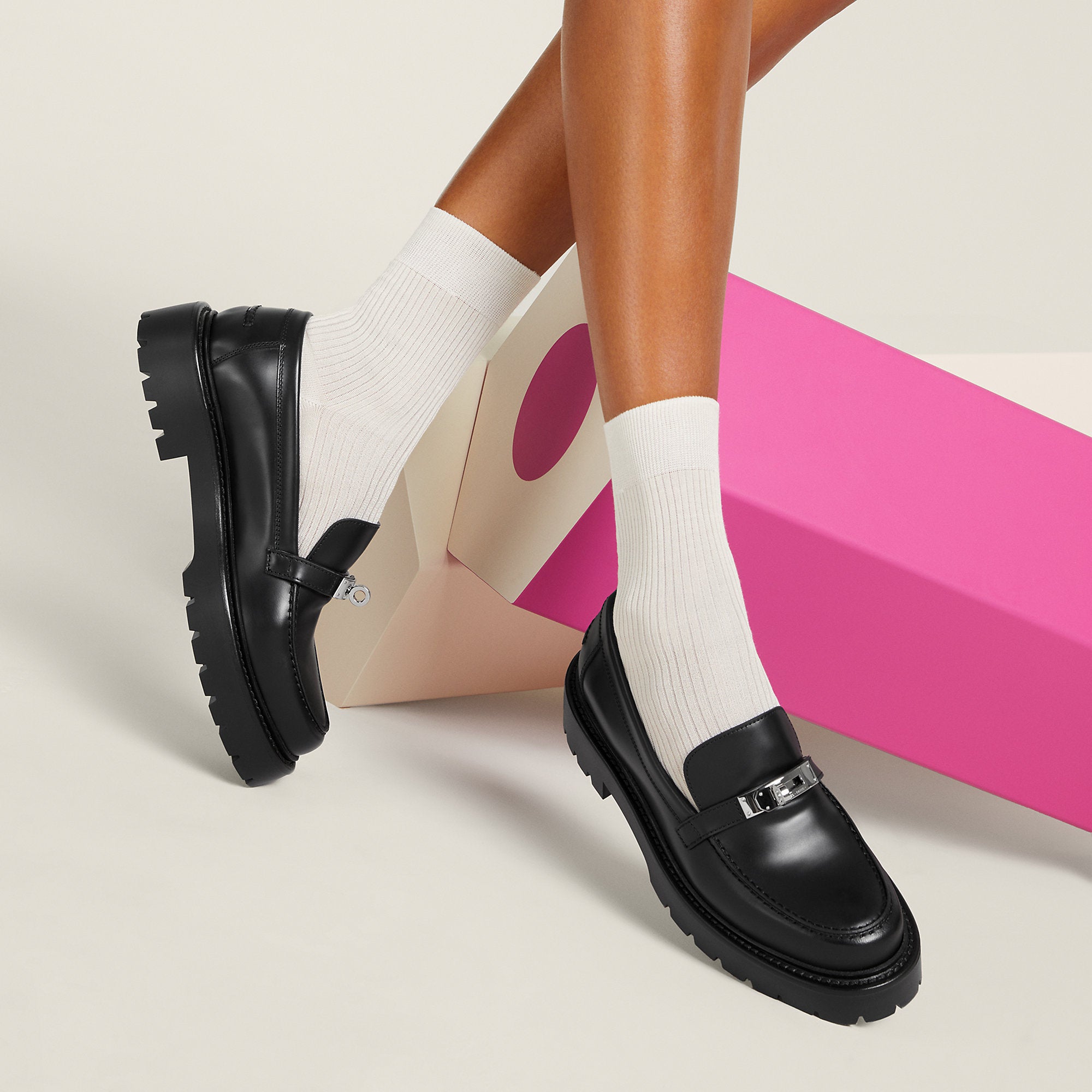  Hermes Icone Loafer Noir