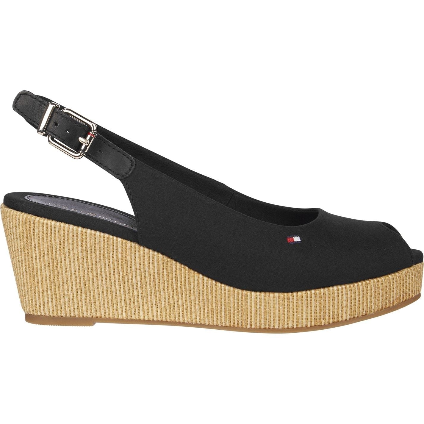  Iconic Elba Sling Back Wedges Black