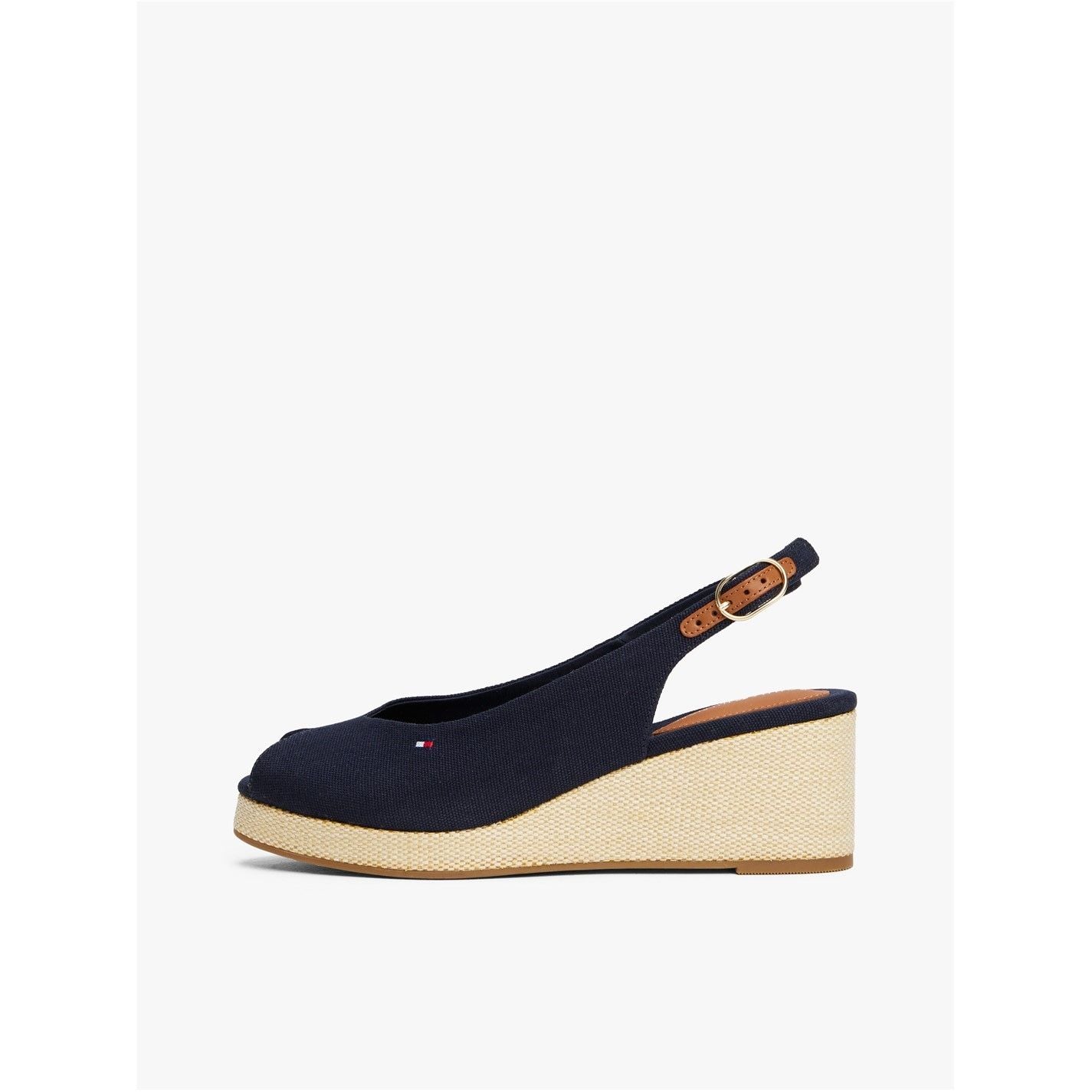  Iconic Elba Sling Back Wedges Space Blue
